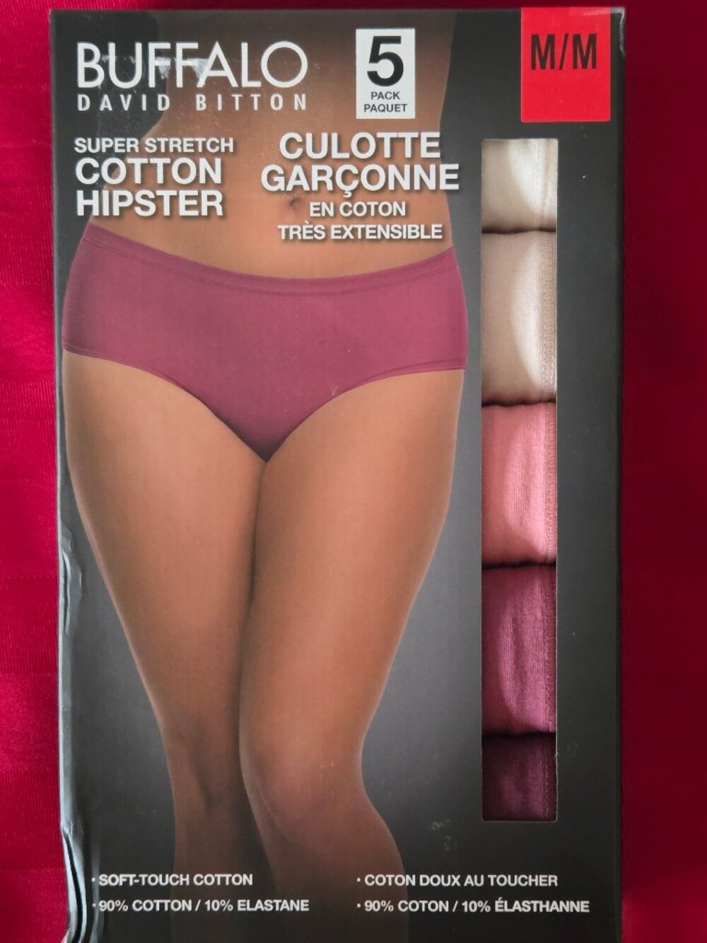 BRAND NEW, BUFFALO BY DAVID BITTON, 5 PACK OF UNDERWEAR, MEDIUM!!!